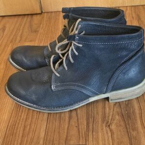 Josef Seibel Black Leather Ankle Boots